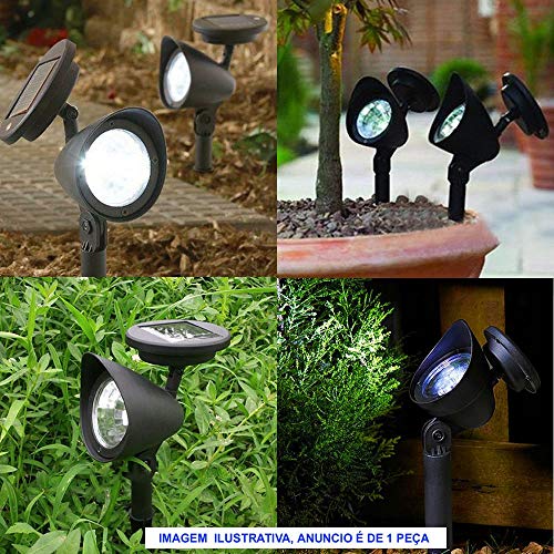 Luminária Solar Jardim PVC Rígido Spot 3 leds 1 peça CBRN13074