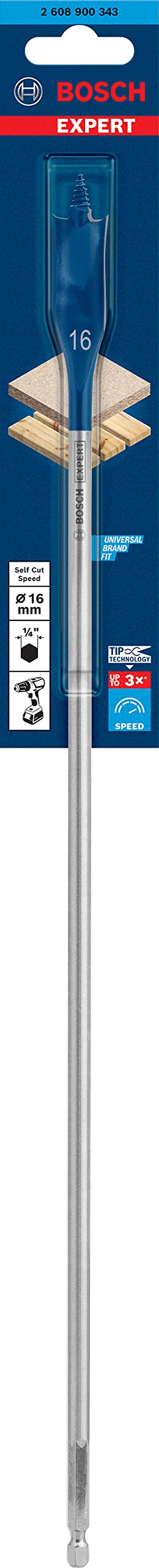 Mèche Plate Bosch Expert SelfCut Speed 10 Mm - Perceuse Rapide Pour Bois Résineux