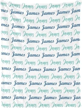 Custom Baby Blankets with Name Personalized Baby Blankets for Girls Boys and Adults 6 Green Names, 30" x 40"