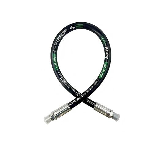 Haichy 15611-06-06-24 Hydraulic Hose 3/8" Hydraulic Hose with Male NPT X Male NPT, 24" Long, 4785 PSI