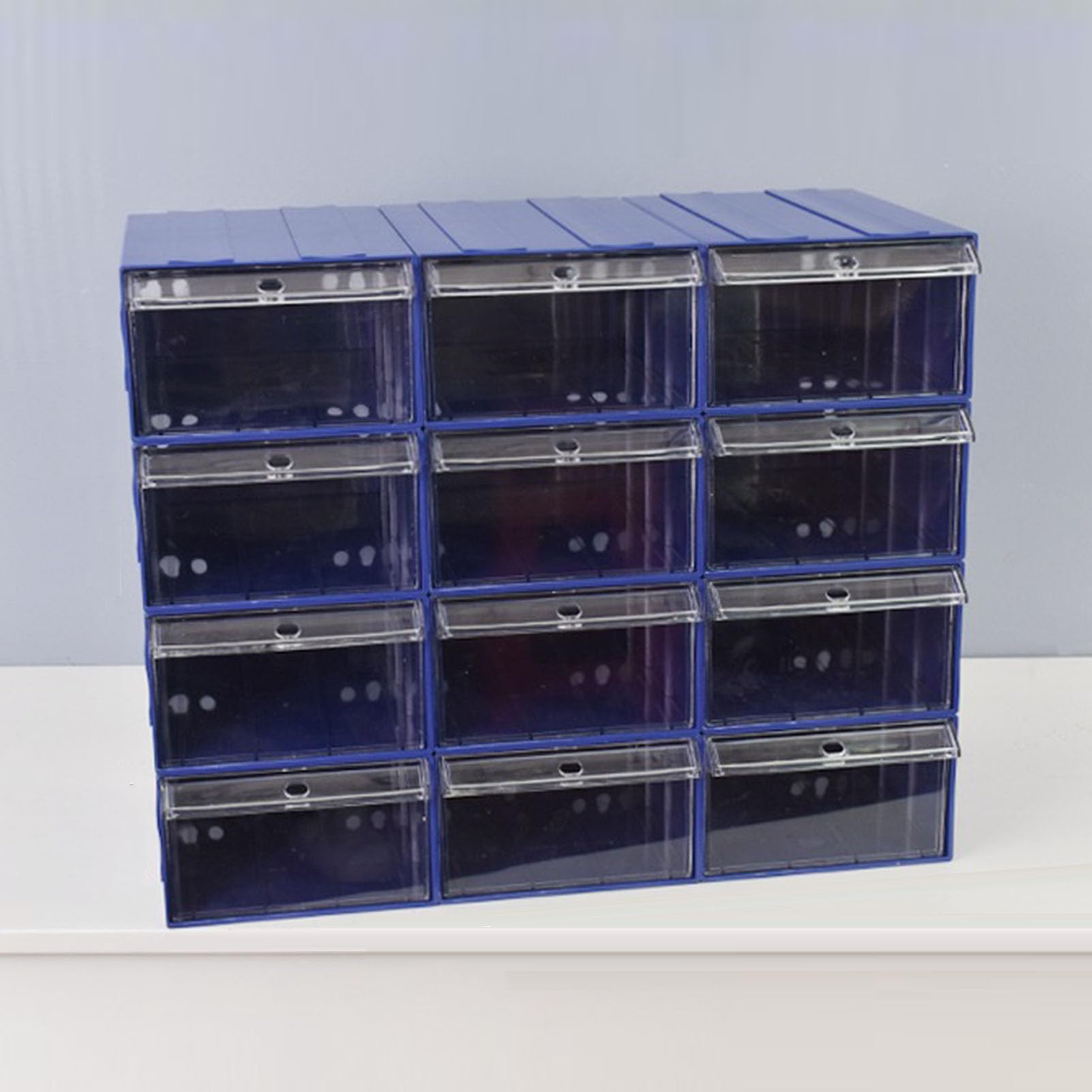 Scatola modulare per cassetti, organizer da scrivania in plastica con separatore per classificazione fai da te e perline, 12 scomparti