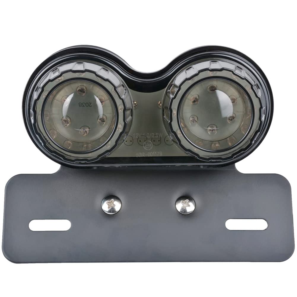 KATUR Feu arrière de moto 40 W 40 LED intégré, feu stop, clignotant avec support de plaque d'immatriculation pour H arley H onda Y amaha S uzuki K awasaki