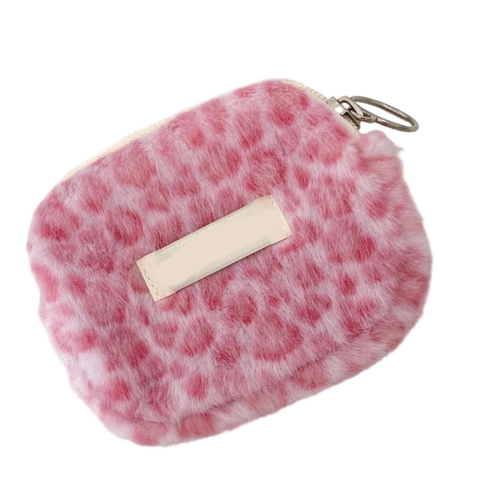 Tsophreniq Portable Fashion Leopards Print Storage Pouches Containing Functional Ideal for Travel Everyday Carry and Accessories Leopards Plush Storage Bag