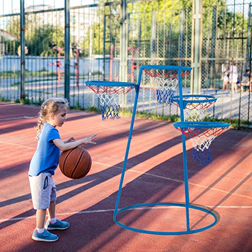 Image of Children's Factory Kids Toys 4-Hoop Basketball Set - Toddler Basketball Hoop Indoor /Outdoor Play- for Pre-School Classroom or Playroom