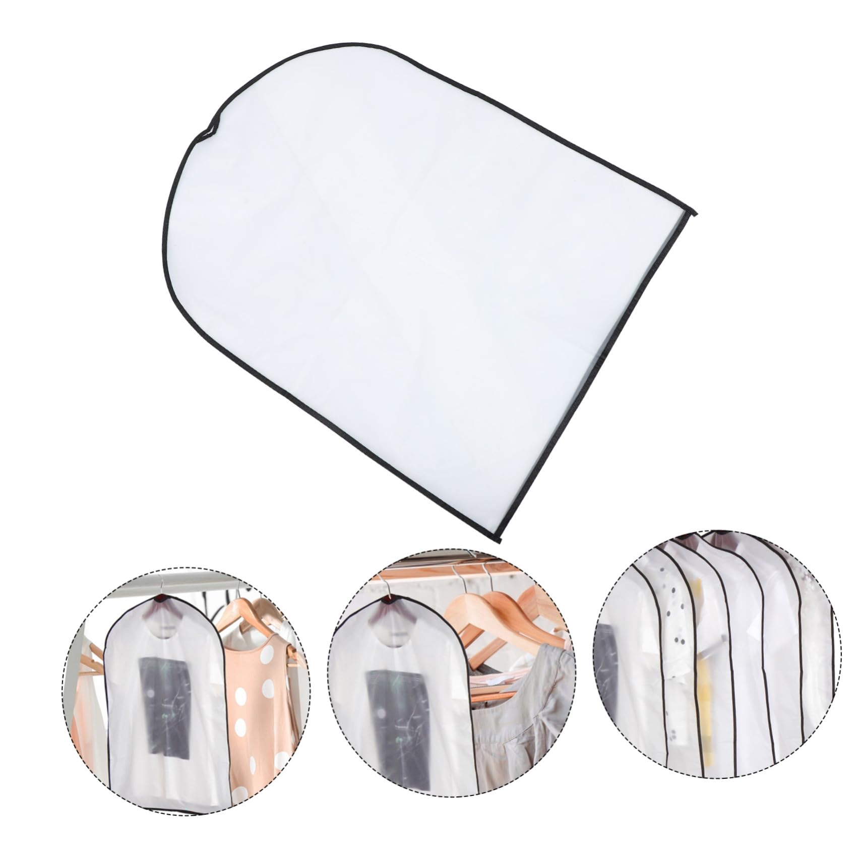10piezas Bolsa Polvo De Fundas Protectoras Para Ropa Bolsas De Almacenamiento Transparentes Para Vestidos y Trajes Para Colgar Armarios Domésticos y Usar Dormitorios