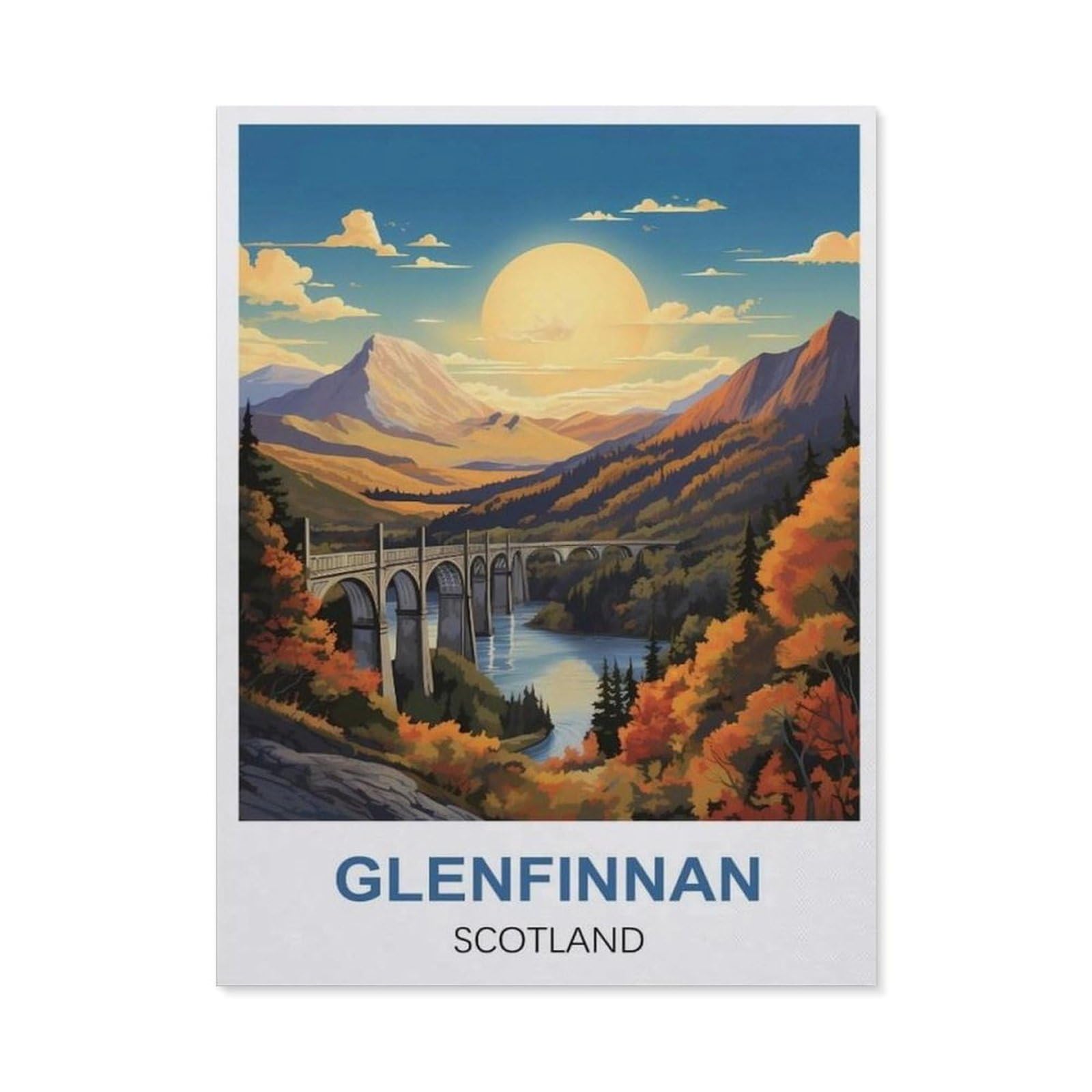 BEAYODKP 5D Diamond Painting，Glenfinnan Scotland（50x60cm）
