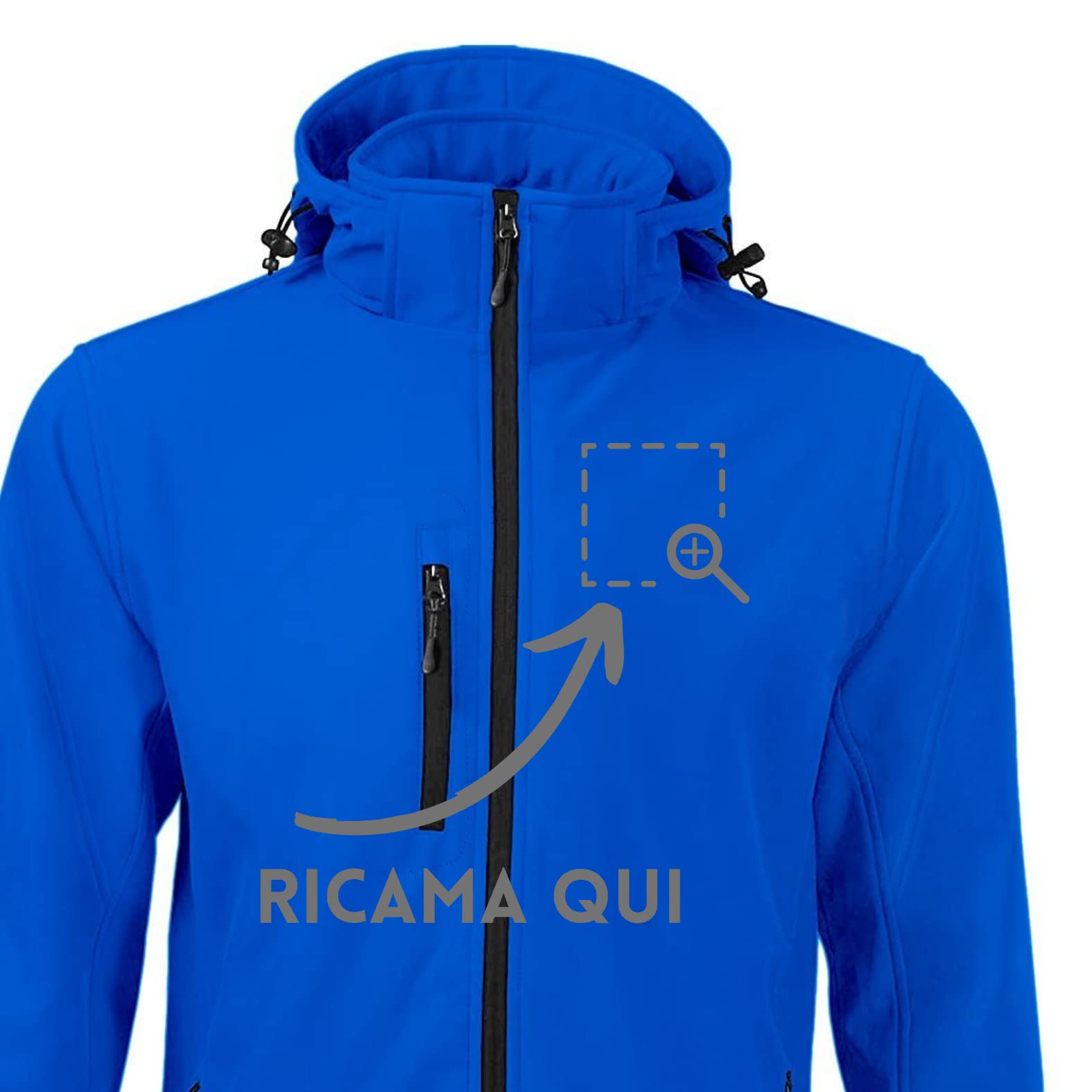 Giacca Softshell Personalizzato con Cappuccio Uomo Donna Militare Invernale Impermeabile Antivento Abbigliamento da Lavoro, Outdoor, Softair, Trekking, Personalizzata, Caccia