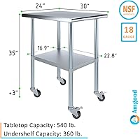 Vista 591 de Mesa de trabajo de acero inoxidable, mesa de metal