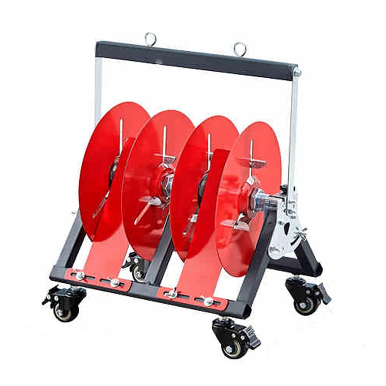 ZFUCMAYL Wire Spool Rack,Foldable Wire Spool Rack Dispenser,Cable Reel Holder with Brake Wheels,for Winders Ropes Cord Reels Paracord(2 Reel)