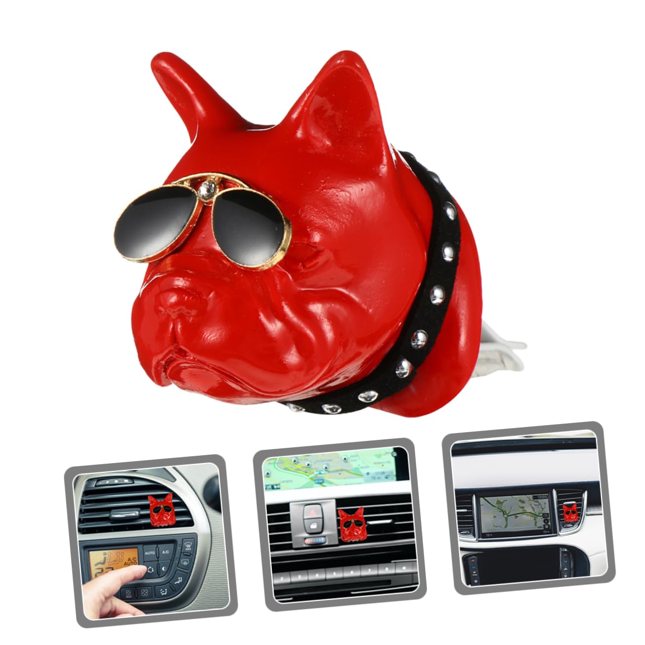 SOLUSTRE 2pezzi Clip Per Auto Forma Di Cane Diffusore Per Aria Ventilata Decorazione Pratica e Resistente Senza Batteria Vapore Per Esperienza e Profumata Ogni Viaggio