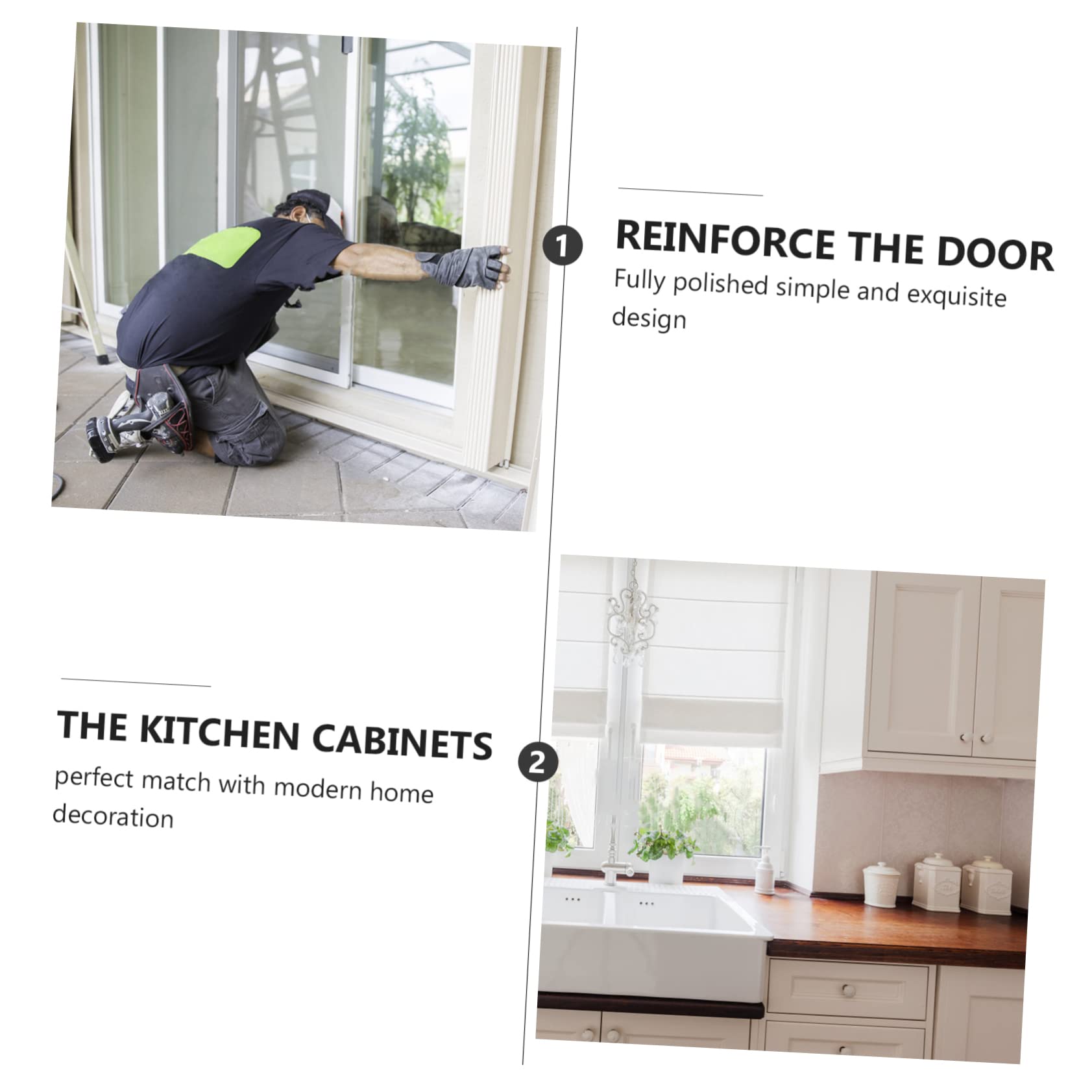 Mipcase Sturdy Stainless Steel Door Cabin Hook Eye Latches for Barn Gate 4 Sets