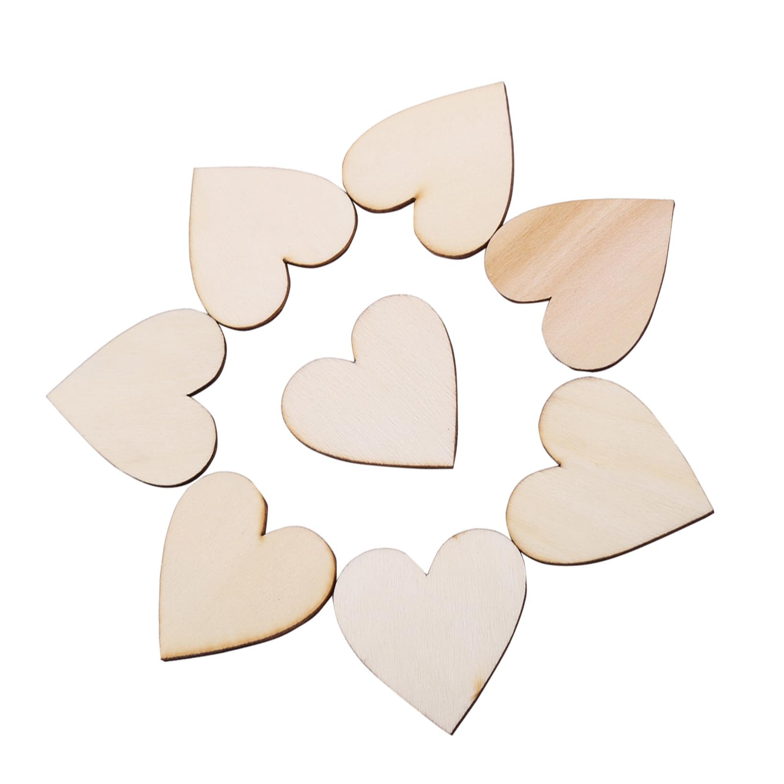 Yctze Serca Drewniane do Rękodzieła, Ozdoby 10-80mm for Scrapbooking (40mm) | Wysokiej jakości drewno, Gładkie wykończenie, Idealne do scrapbookingu, tworzenia kartek, Naturalny kolor drewna, Nadaje