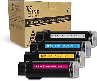 V4INK Compatible Toner Cartridge Replacement for Xerox 6510 6515 (KCMY,4-Pack),for use in Xerox Phaser 6510 Printer Xerox WorkCentre 6515 Printer