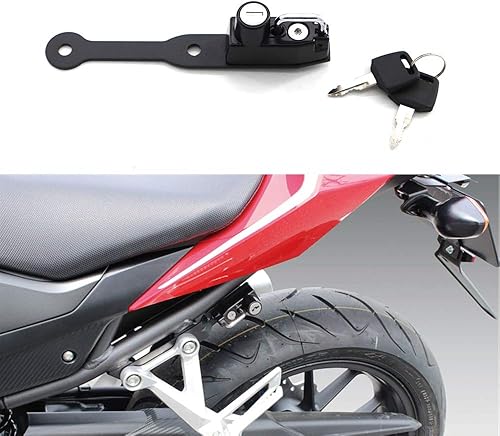 GUAIMI Cerradura de casco de motocicleta antirrobo para casco de seguridad compatible con CBR400R 2016-2019 CBR500R 2013-2019 CB500F 2013-2019