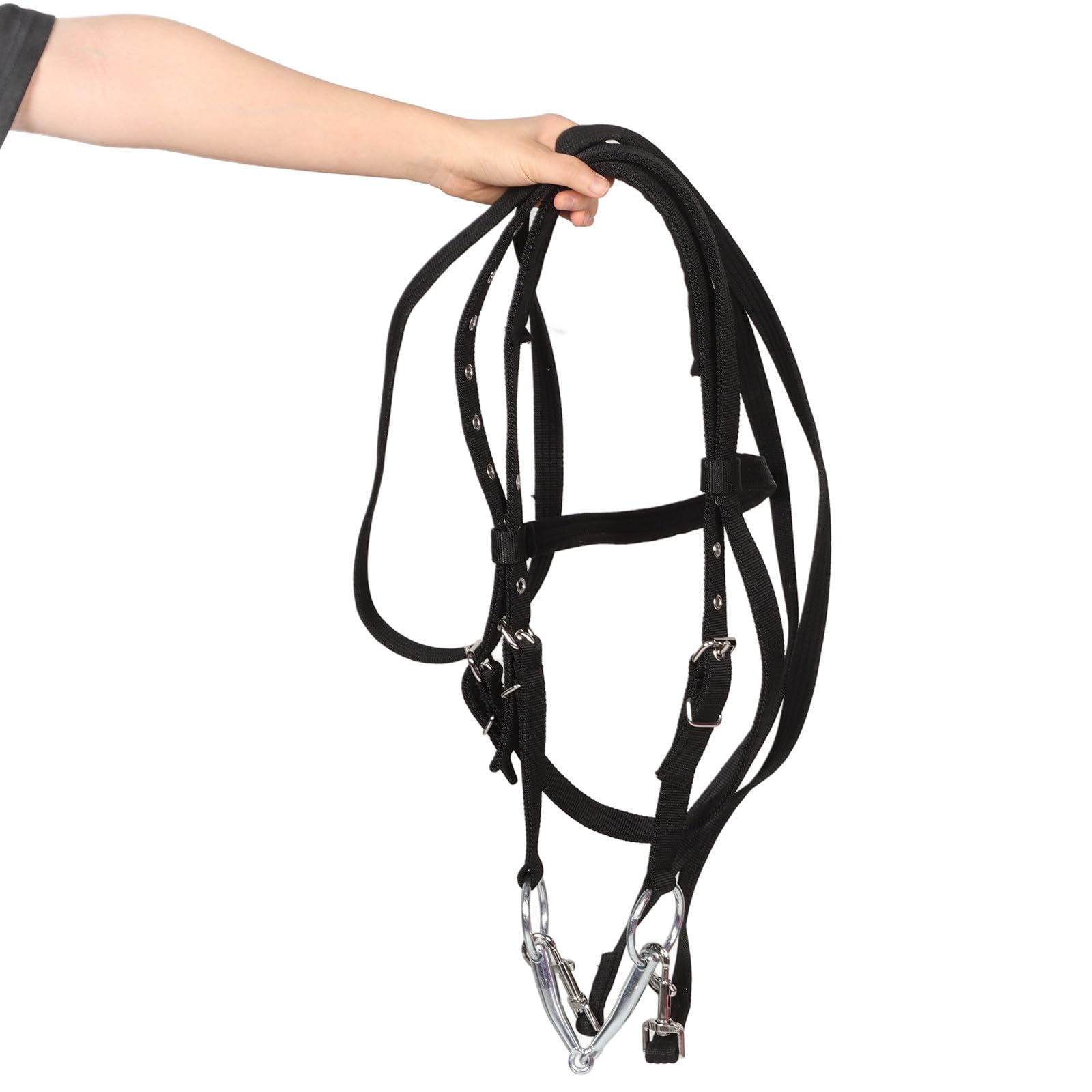 SHERCHPRY Cavezza di Corda per Cavalli Regolabile in Nylon Resistente, Briglia Multiuso Cinghia da Tiro per Addestramento e Equitazione, Adatta a Cavalli Oltre 1,3 M di Altezza, per