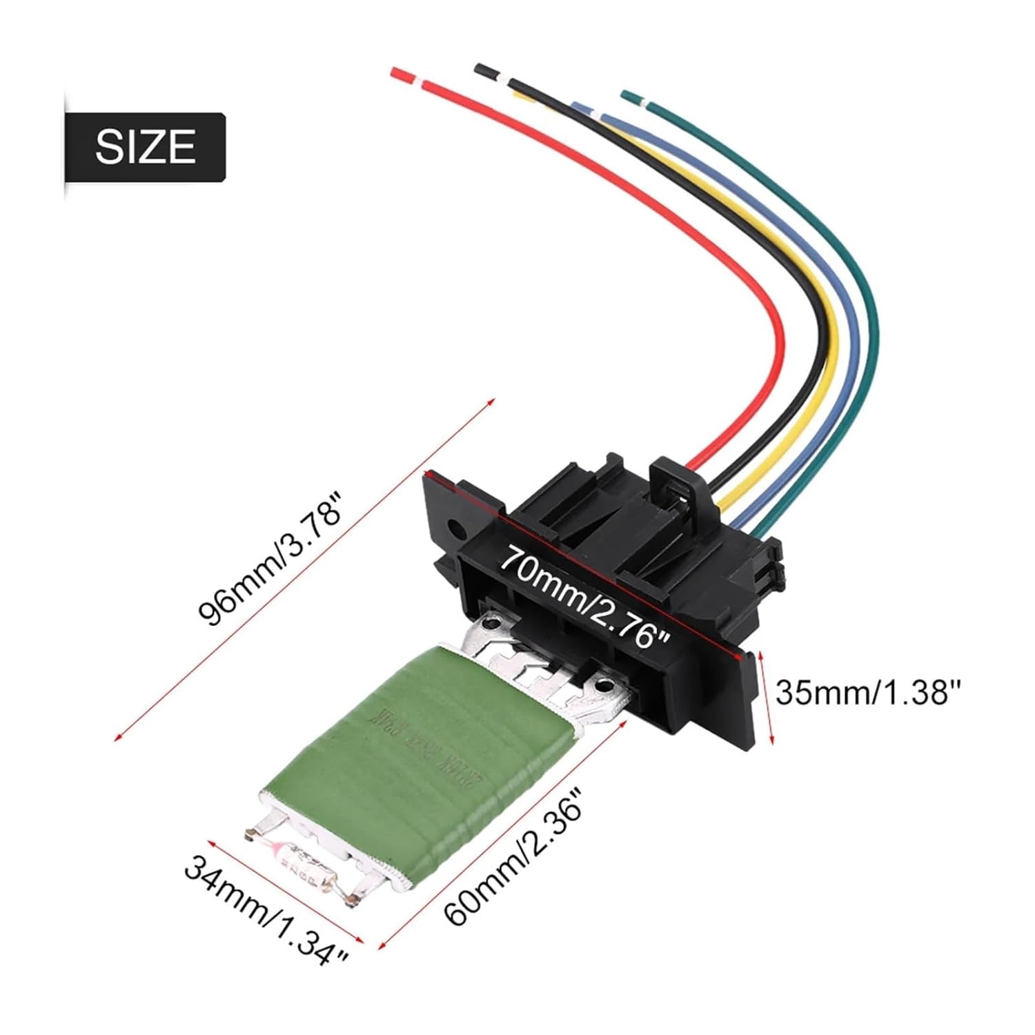 Car Heater Motor Blower Fan Resistor with Wiring Repair Plug Harness 13248240 77364061 Fit for Fiat Grande Punto Qubo