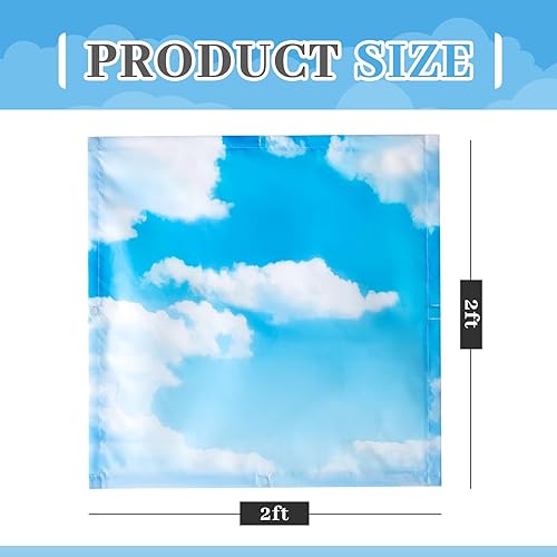 Miniatura 2 de VIHOSE 4 cubiertas de luz fluorescente de 2 x 2 pies para luces de techo, cubiertas de luz de aula para reducir el deslumbramiento áspero, filtros