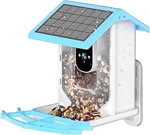 Smart Bird Feeder with Camera - Solar Powered 4K AI Camera for Close-up Shots, Unique Bird Watching Experience, Ideal Gift asin的图片