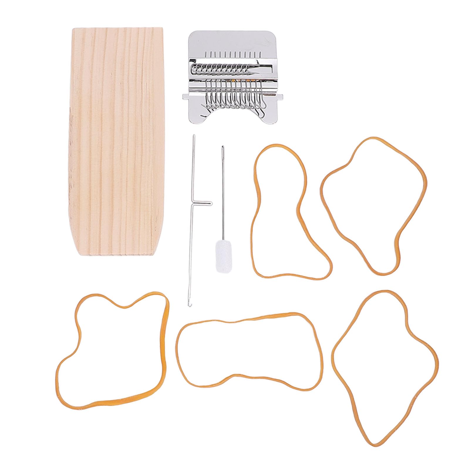 Small Weaving Machine, Easy to Use Wooden Frame DIY Darning Machine for Repairing Jeans, Clothes, Socks, Visible Mending Sewing and Crochet Weaving