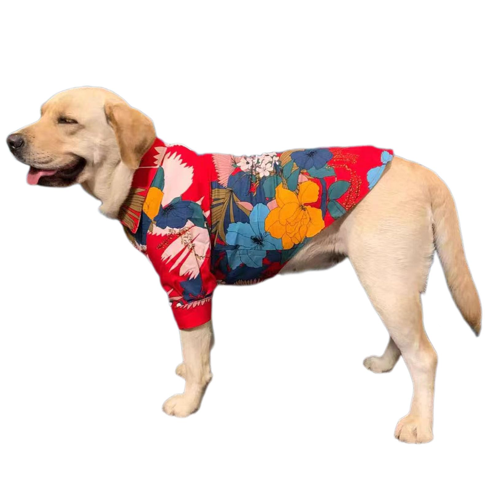 Camisa de Playa para Perro, Ropa de Verano para Perro, Camisetas de algodón para Perro con Estampado Floral, Traje de Vacaciones para Cachorro a la Moda