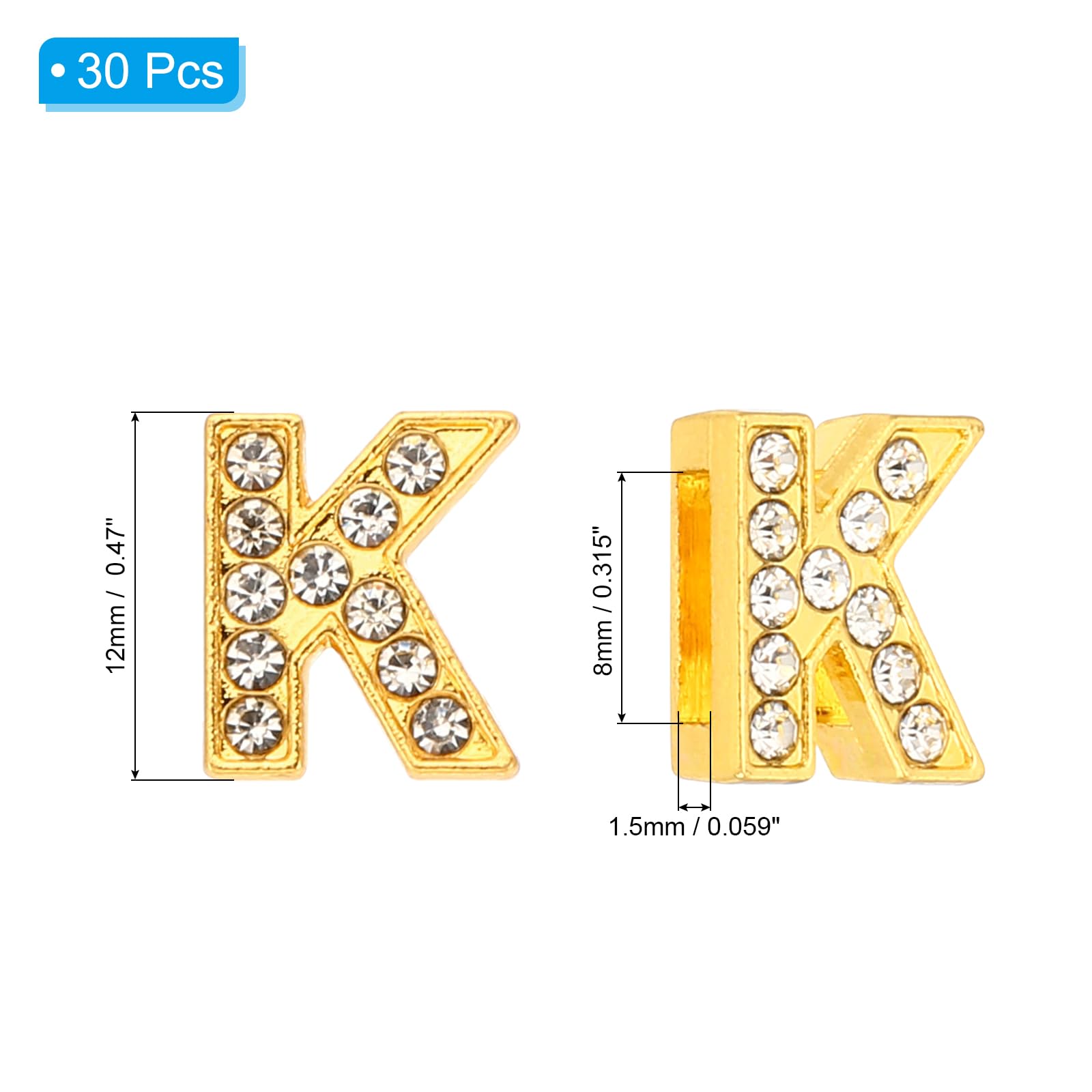 PATIKIL 30pcs Letter Charm - Image 2