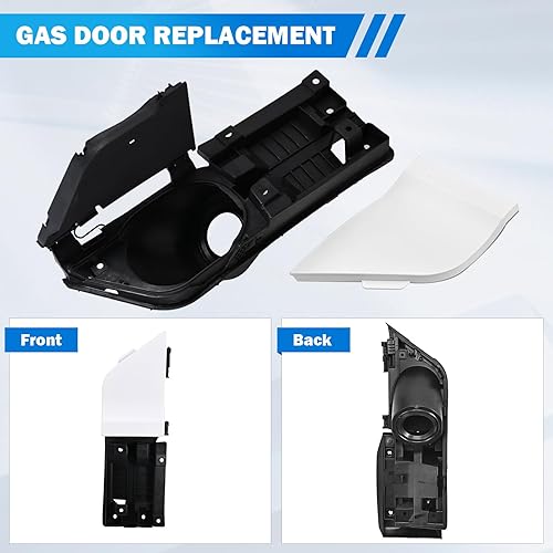 Miniatura 5 de Puerta de combustible de tránsito, puerta de gas de tránsito + cubierta blanca compatible con Ford Transit Vans 150 250 350 HD 2015-2023  Llenadora