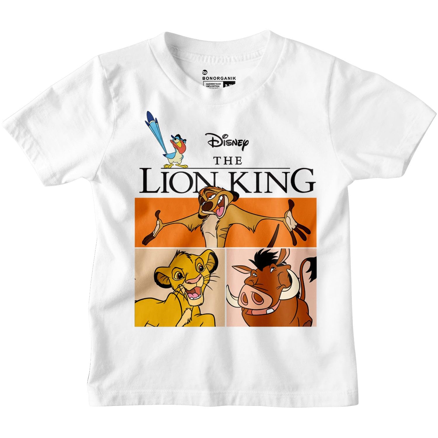 Bon Organik Lion King White Boys Cotton Tshirt (BON11060-4-5Y)