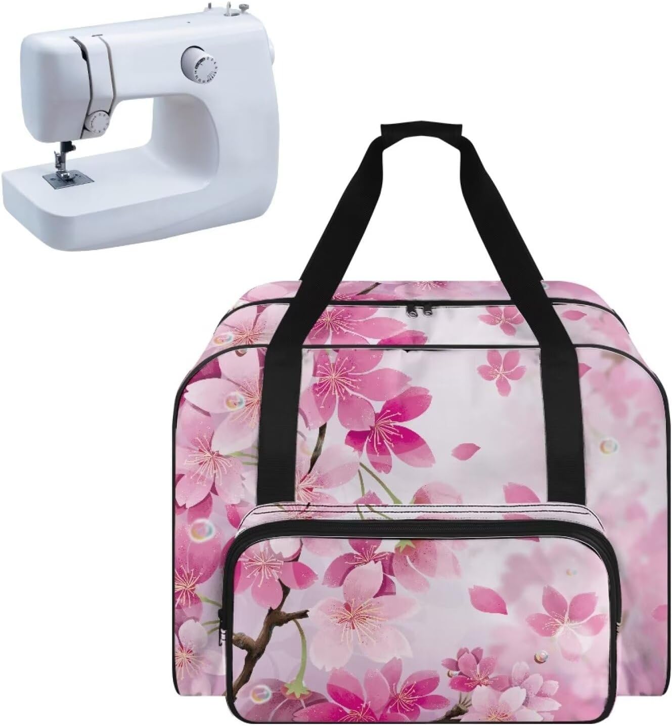 Sunflowers Sewing Machine Case, Sewing Machine Carrying Bag with Removable Padding Pad, Tote Bag for Sewing Machine and Extra Sewing Accessories Sewing Machine Storage Bag