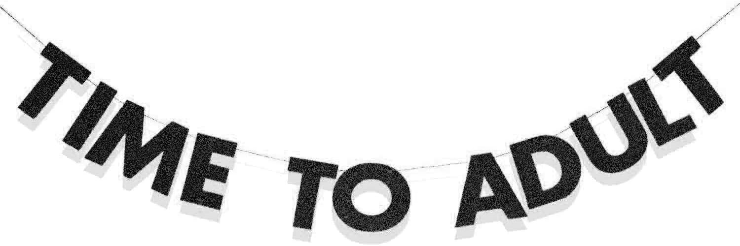 18th Birthday Decoration Time to Adult Banner Happy 18th Birthday Decorations, Back in 2007 Vintage Banner Party Supplies, Glitter 18 Years Party Supplies Sign for Girls Boys