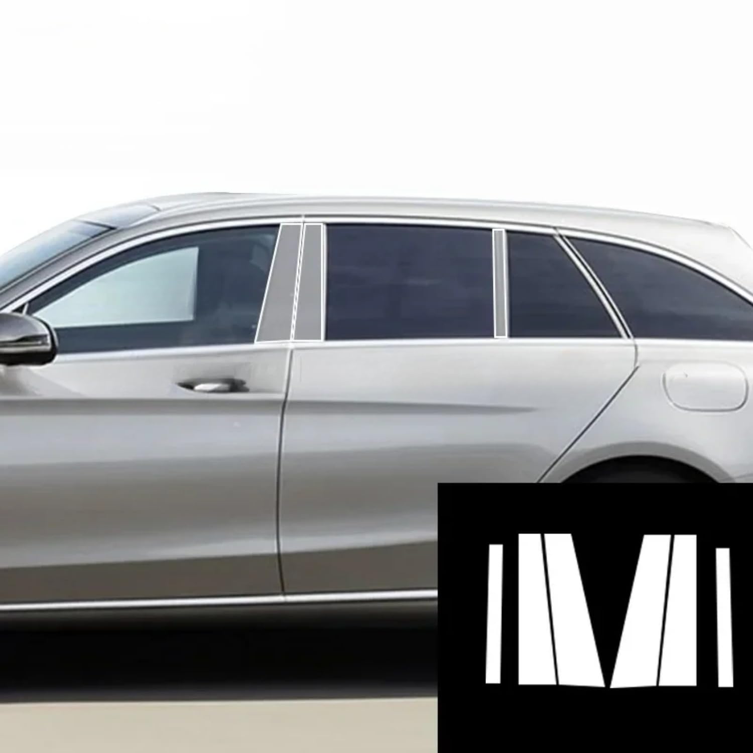 Pellicola protettiva PPF per carrozzeria auto B C, pellicola protettiva in TPU trasparente, per Mercedes Benz Classe -C W204 2014-2023 (trasparente)