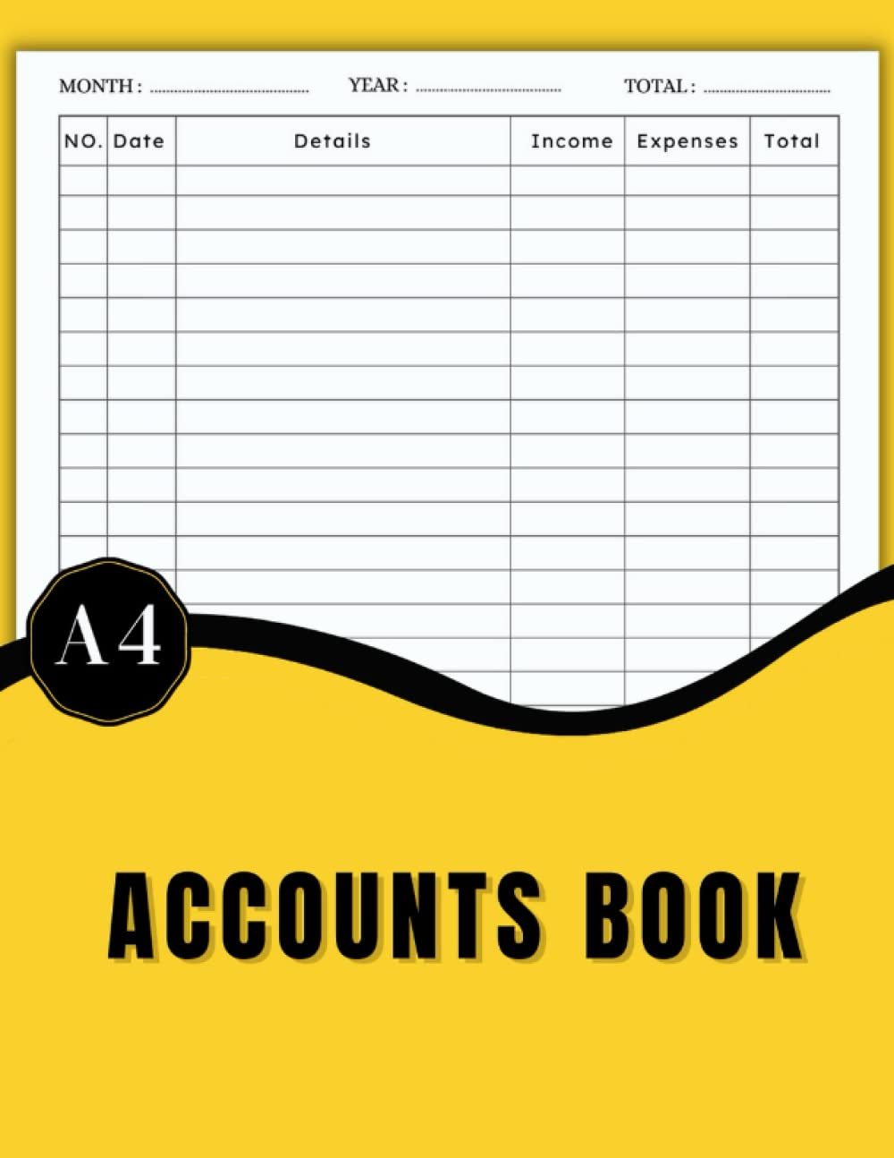 Accounts Book: Income and expenses log book for self employed and small business sole trader (A4).