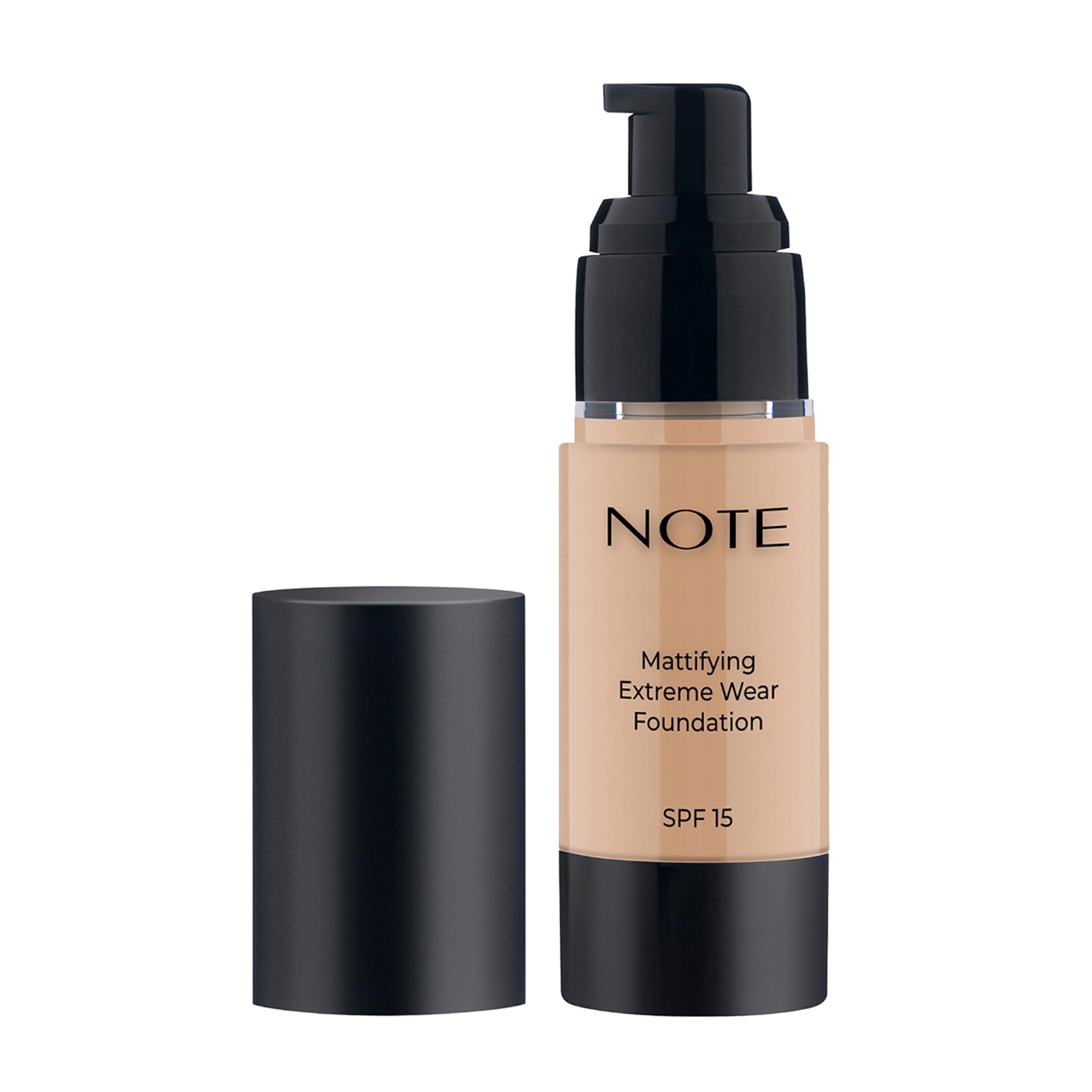 NOTE COSMÉTIQUE - Mattifying Extreme Wear Foundation | Base de Maquillaje Efecto Mate de Larga Duración | Protección SPF 15 | Para Todo Tipo de Pieles (02 Natural Beige)