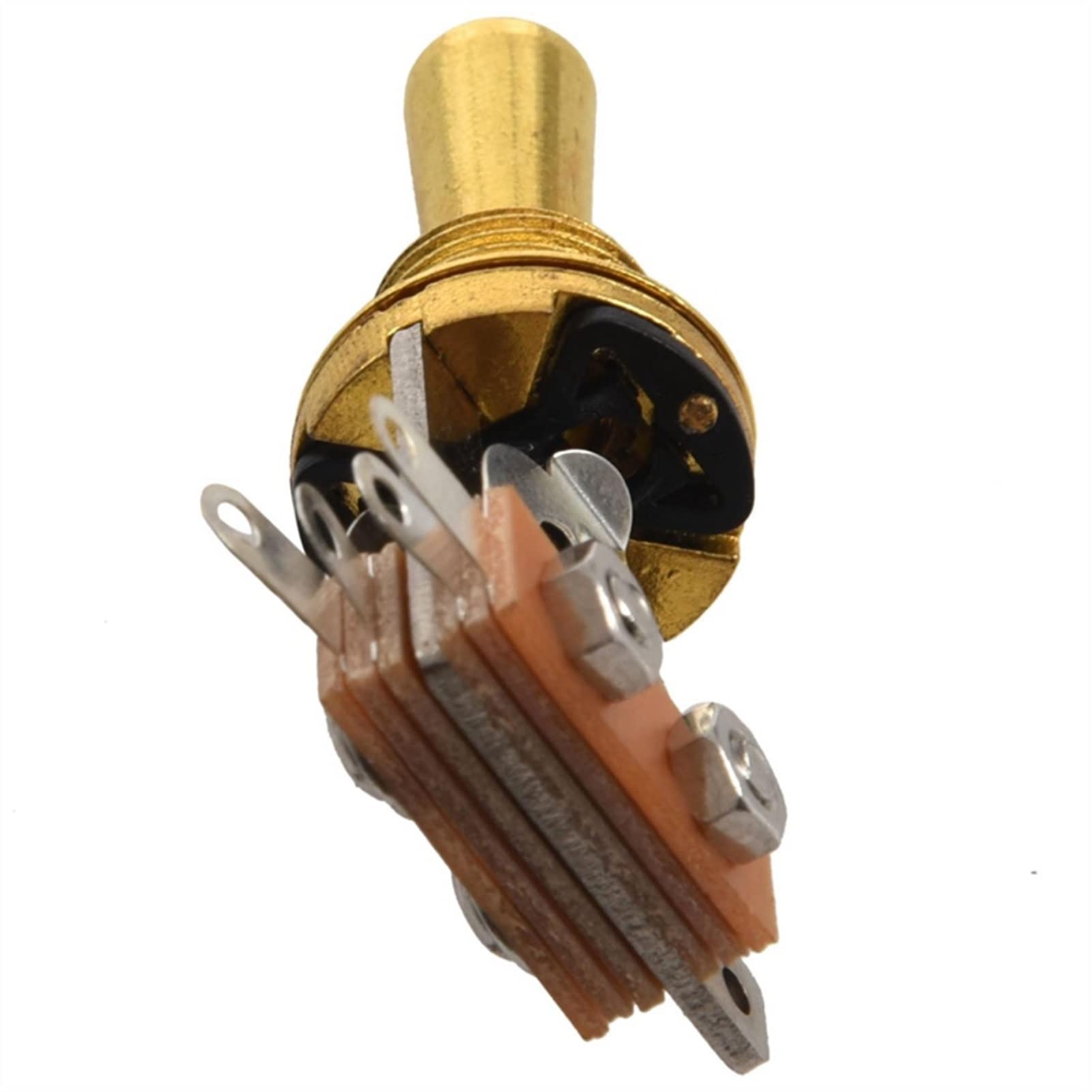 FLFL 2X Guitarra Eléctrica Dorada Interruptor De Palanca De 3 Vías Interruptor Selector De Pastilla con Perilla De Punta De Latón Partes Guitarra