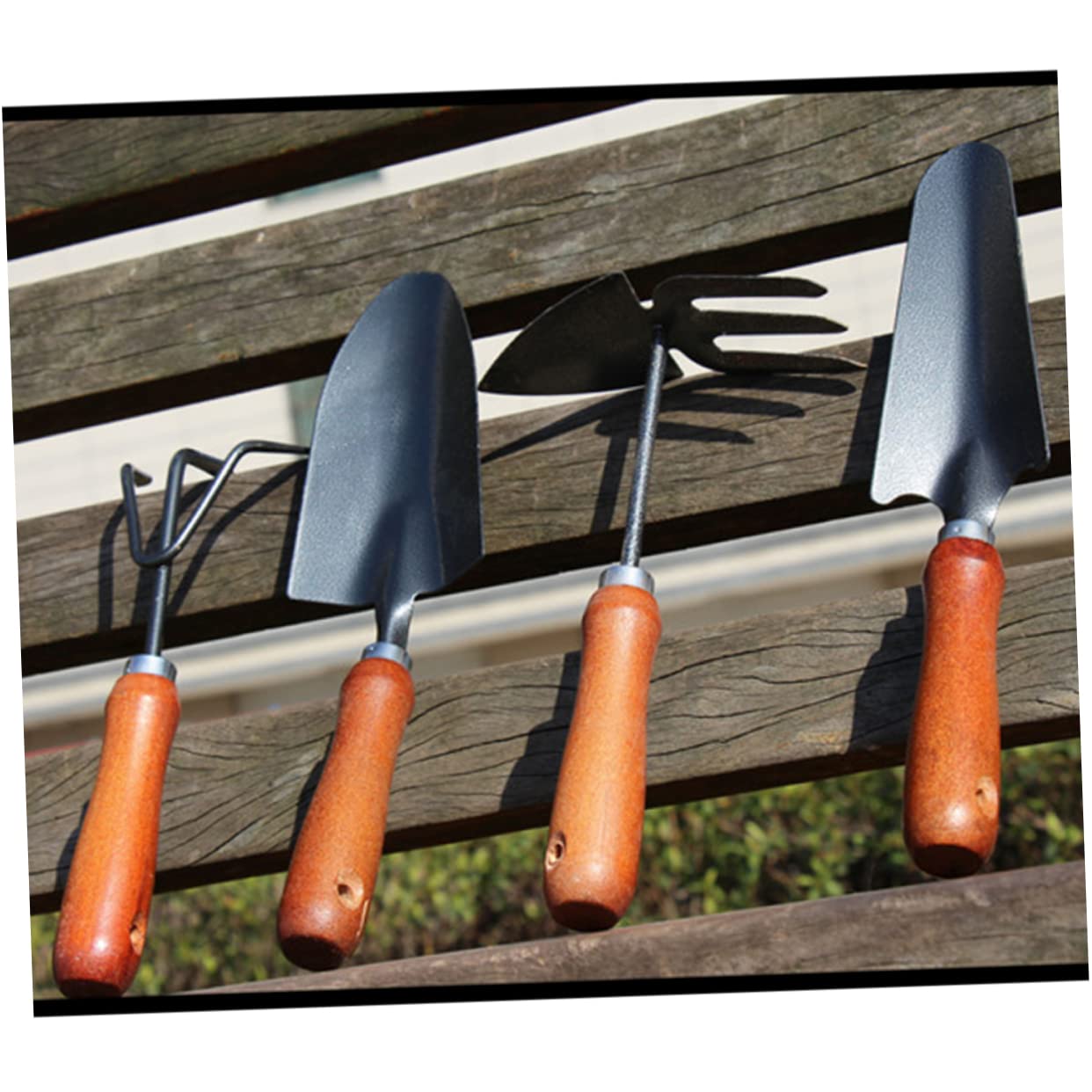VANZACK 3 Ensembles Set De Outils De Jardin Mini Châssis Manche Ensemble Pratique pour Transplanter Désherber 4 Pièces * 3
