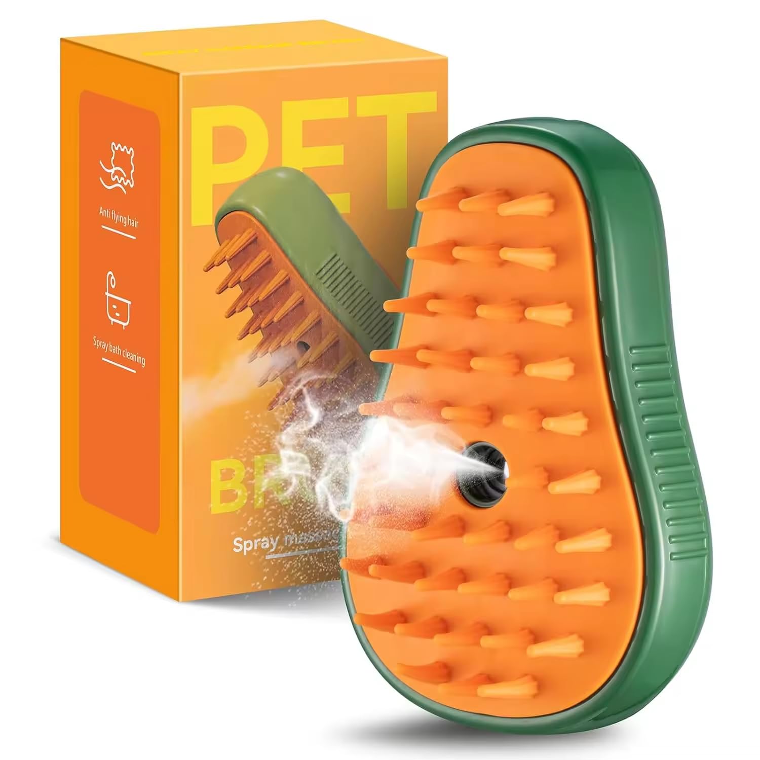 Cepillo de masaje de vapor para gatos y perros, relajación y cuidado del pelado.