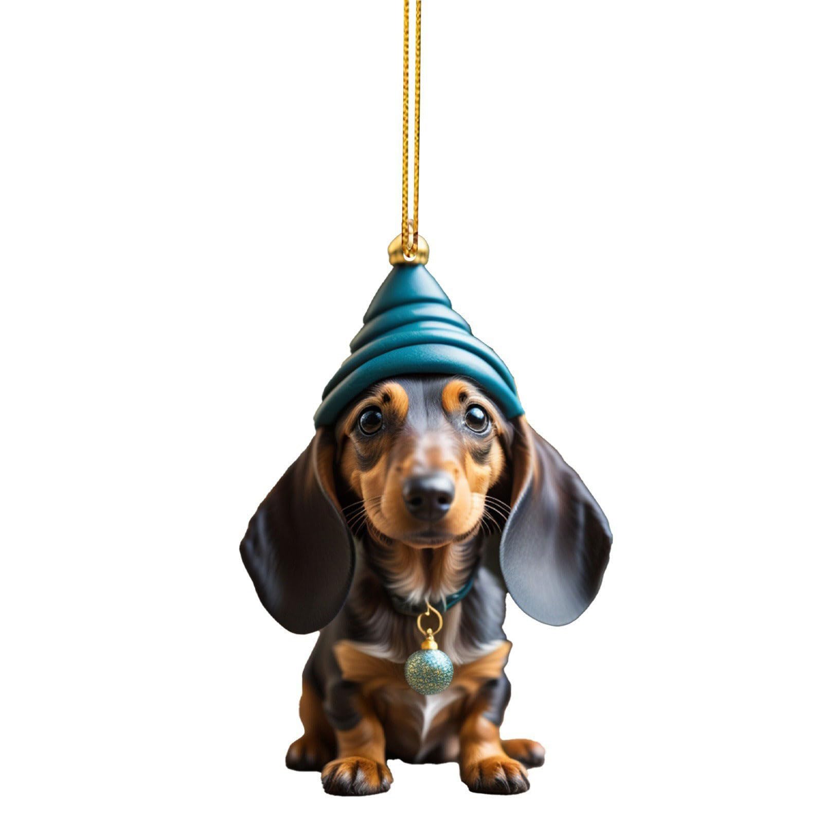 KAQNTUD Dachshund Christmas Ornaments 2024 - Funny Dog Tree Gift Idea For Dog Lovers Christmas Decoration Dachshund Acrylic Tree Decoration