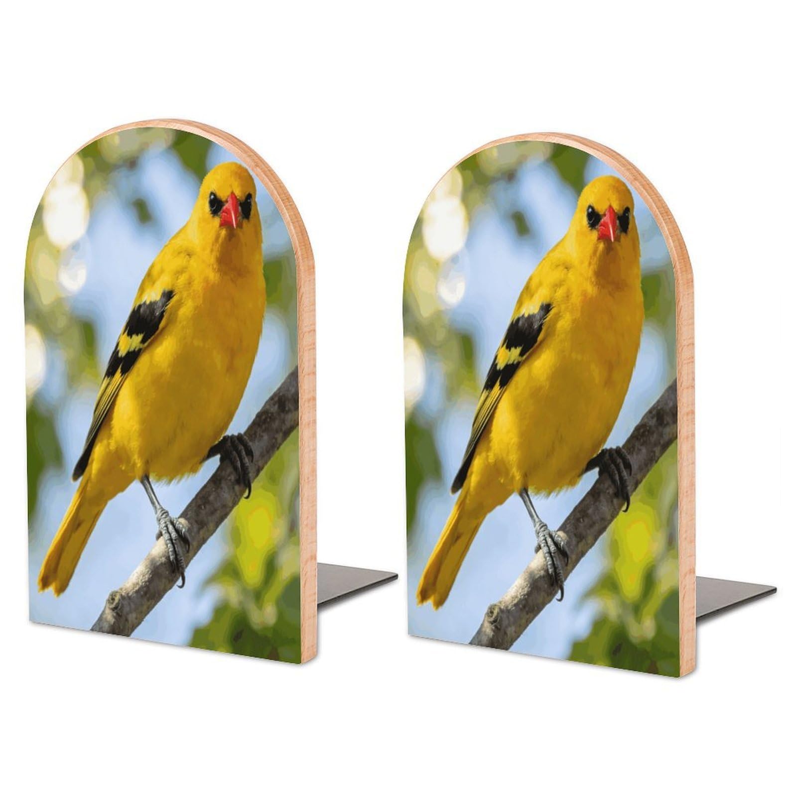 Sujetalibros de madera Oriole organizador grande y antideslizante para estantes de oficina