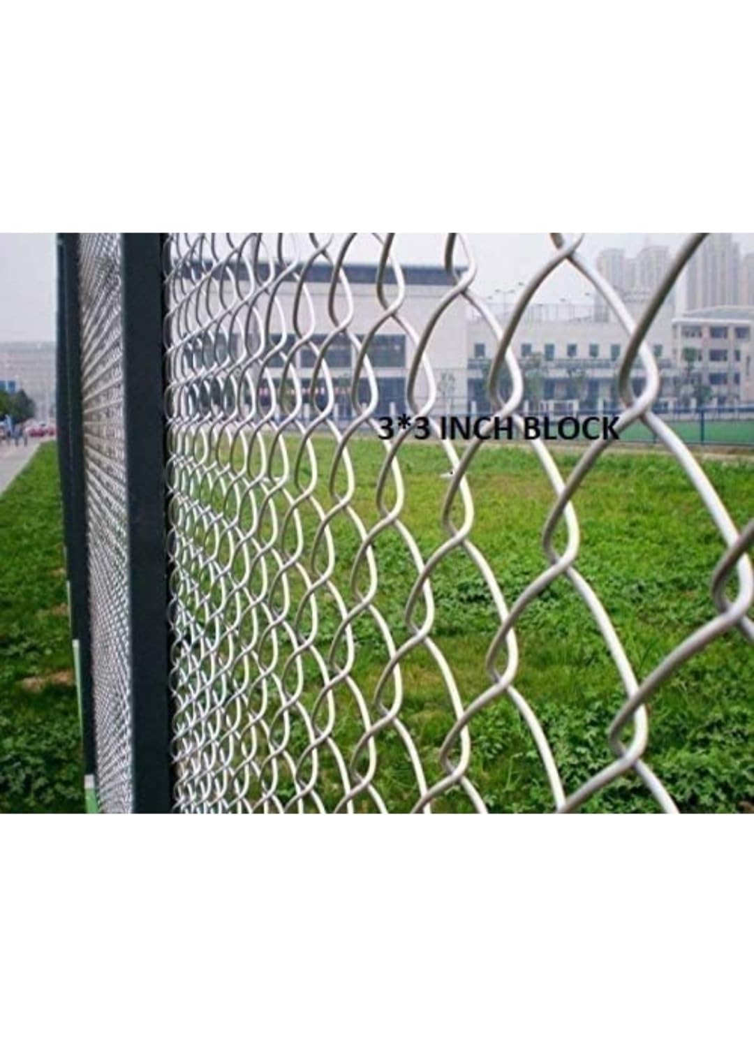SARVODAYA Wires Fencing Chain Link net for Fencing mesh DFence Wire Height 4 FEET Bundle Length: 50 ft Diameter:2.60 mm Size 3 * 3 inches Ideal for Fencing (Weight- 23.5 kg) (12 Gause Wire) (4 FEET)