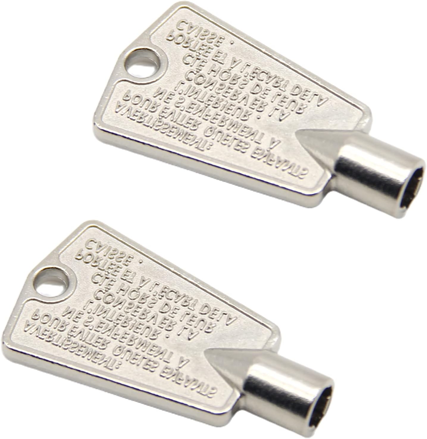 216702900 Freezer Door Key (Pack of 2) # 297147700 AP4301346 AP4071414 PS2061565 AP2113733 06599905 08037402 12849, Metal, Freezer Door Key, Compatible with Frigidaire, Kenmore, GE
