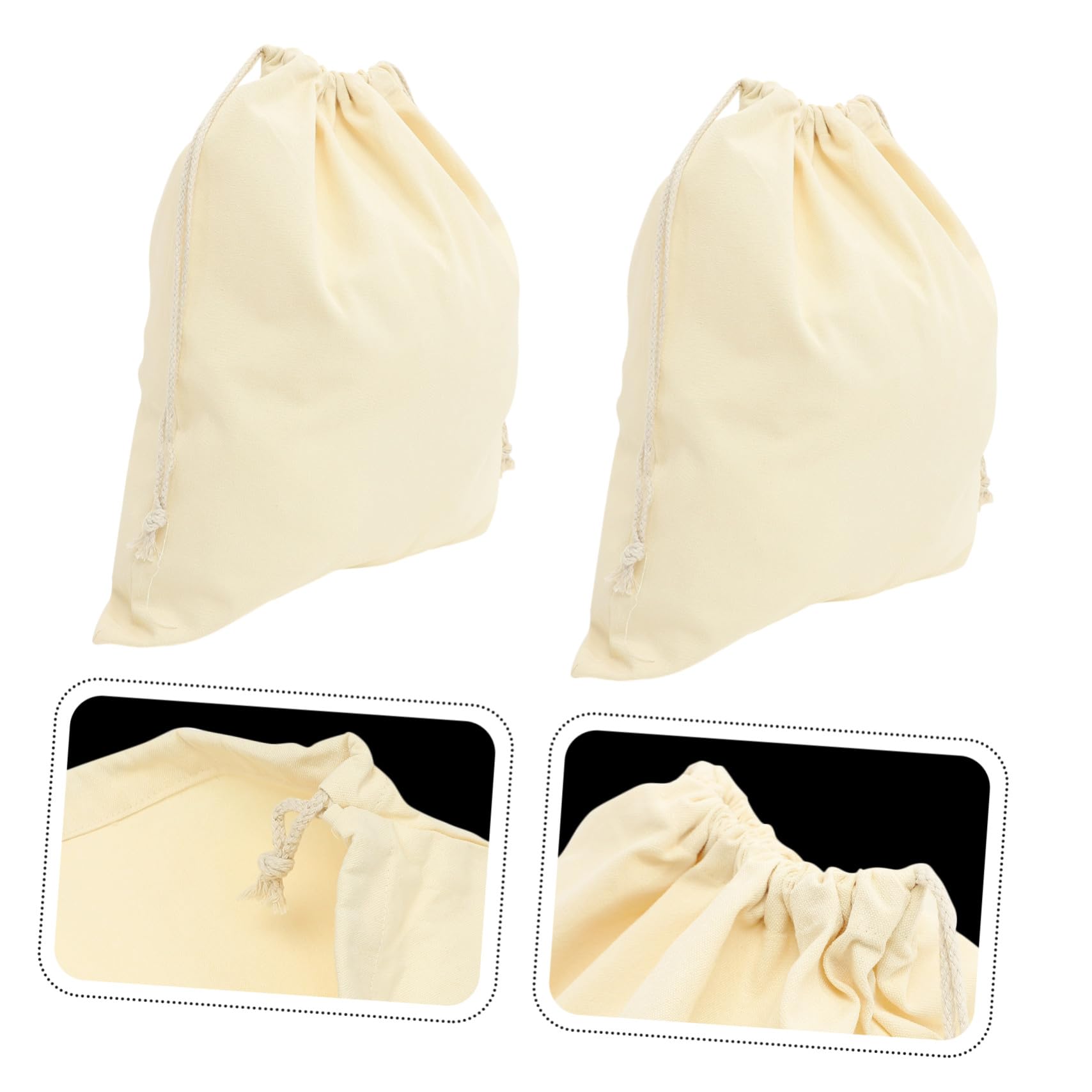 TOYANDONA 2pezzi Borsa per Bucato in Tela Sacchetto per Biancheria Coulisse Borsa per Vestiti Sporchi Sacchetto per Conservazione Organizer per Vestiti Pratico per Stanza e Viaggi Lavabile