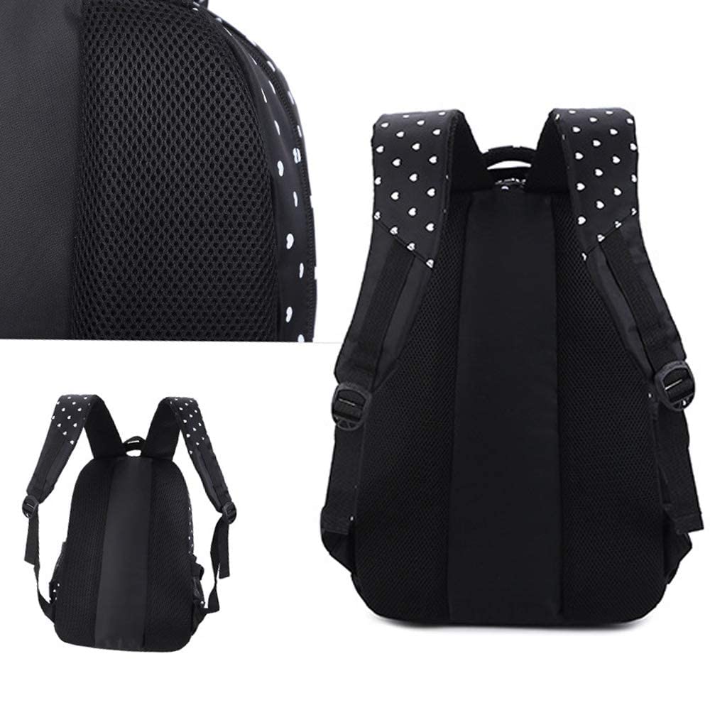 mochila, Mochila ligera for mujer, mochila escolar(Black)