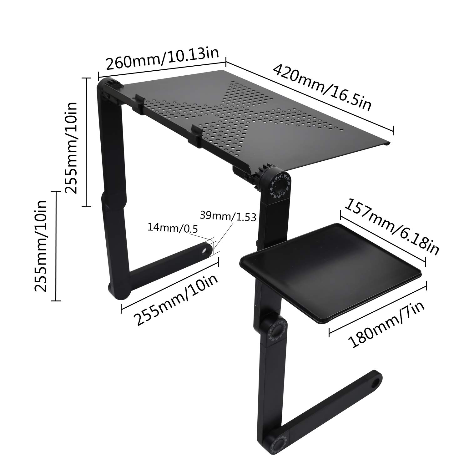Supporto Sospeso Per Laptop In Metallo - Regolabile, A Morsetto, Porta Pc, Tablet, Riviste, Fino A 5kg