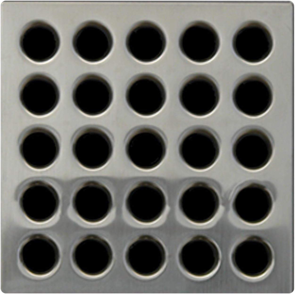 Ebbe E4404 Square Shower Drain Grate, Brushed Nickel