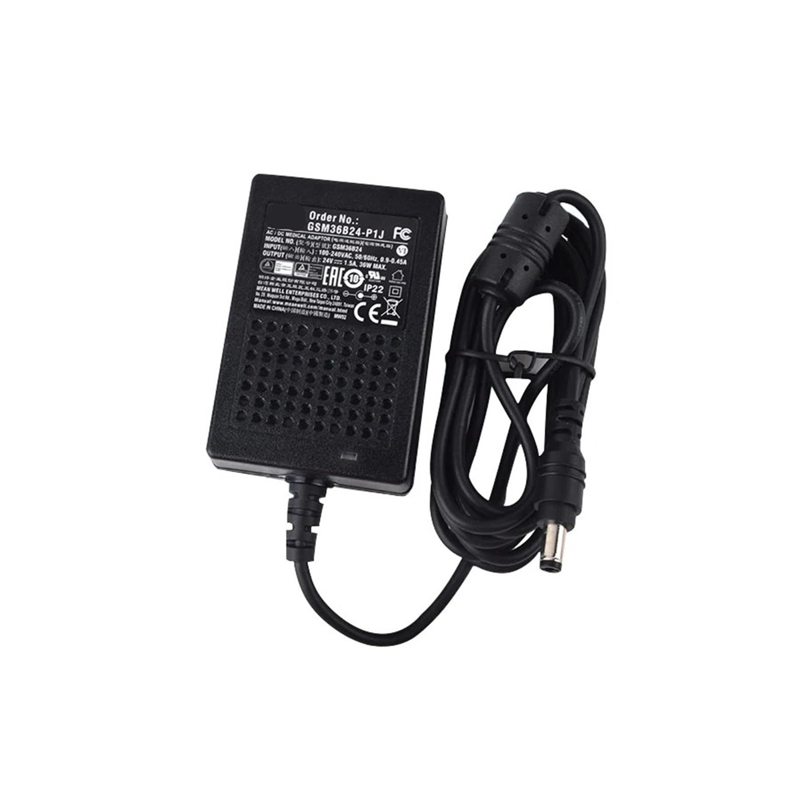 Muytqaerg 5V Gsm36b24-P1j 36W 24V Adapter Level Vi 110V/220Vac To Dc 1.5A Adaptor Power Supply 2 Pole Ac
