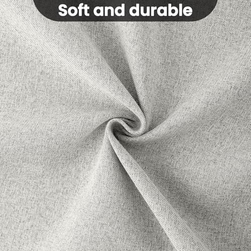 Image of COSVIYA 100% Blackout Cream Linen Curtains & Drapes 63 Inch Length | Light Blocking Full Room Darkening Grommet Insulated Thermal Window Panels for Bedroom /Living Room,52x63 inches,2 Panels