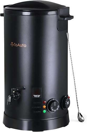TOAUTO Derretidor de cera de 20 libras para hacer velas, olla de fusión de cera de velas con tres ajustes de potencia de 60 a 100 grados de