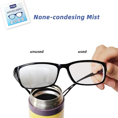 Miniatura 5 de Ageantscom Toallitas antivaho para gafas (paquete de 100)  Prehumedecidas, de secado rápido y sin arañazos para pantallas de laptop, lentes ópticas,