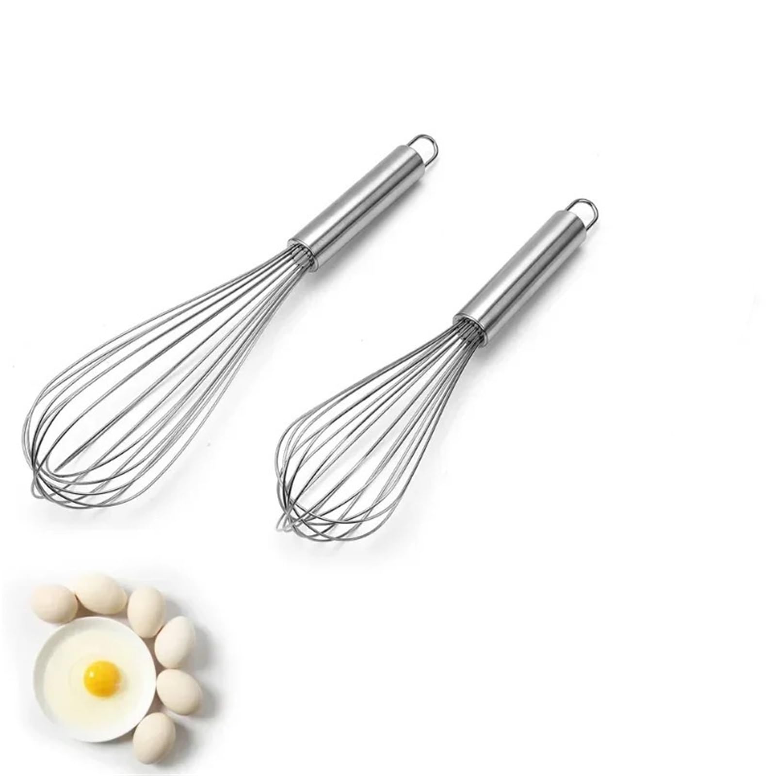 3 stücke Edelstahl Ei Rühren Ballon Schneebesen Manuelle Mixer Küche Backen Utensil Creme Butter für Vermischen(25.3cm)