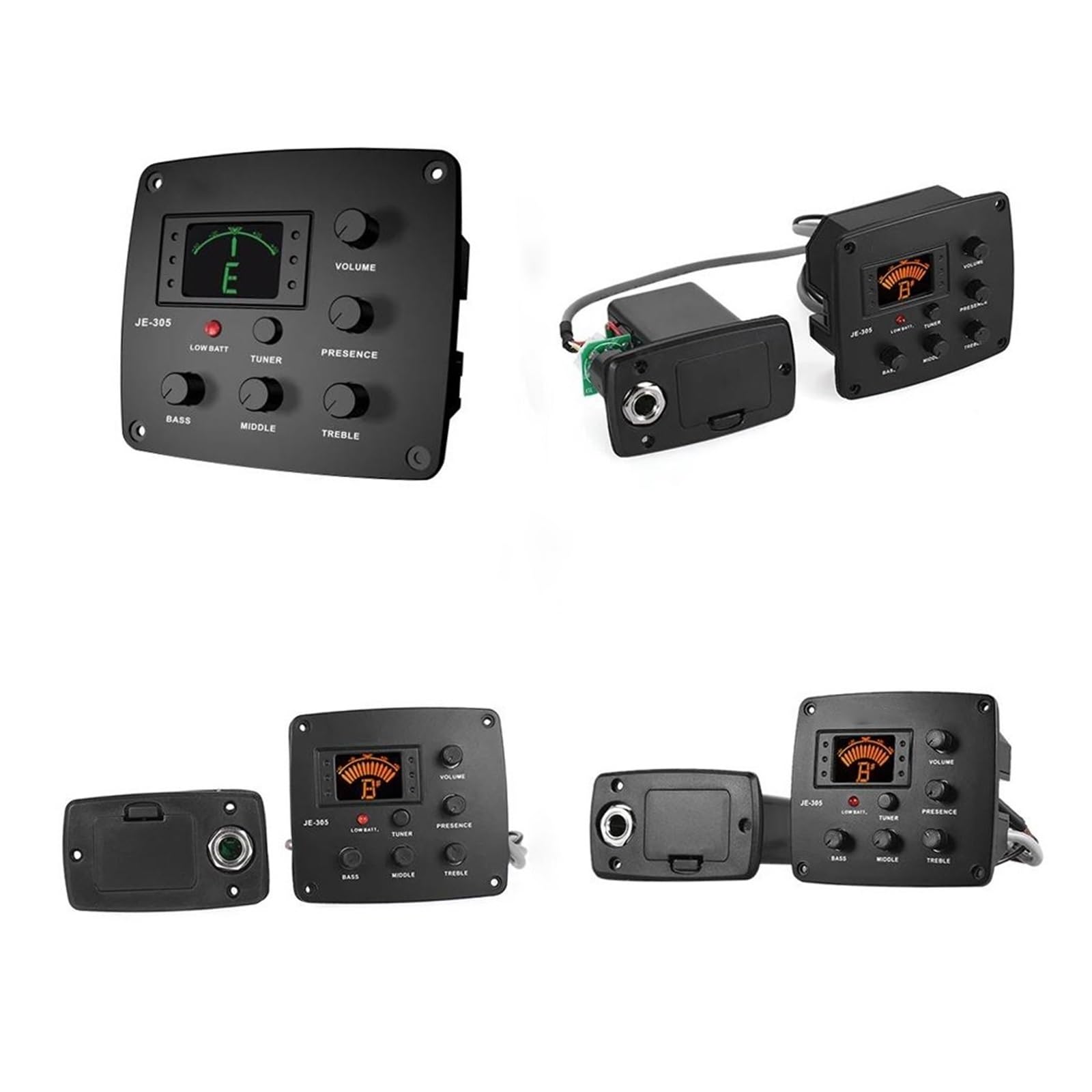 Pickup Per Chitarra Pickup Chitarra Acustica Pickup Piezo Preamplificatore Equalizzatore A 4 Bande Accordatore Con Display LCD Strumento A Corde Per Chitarra Accessori