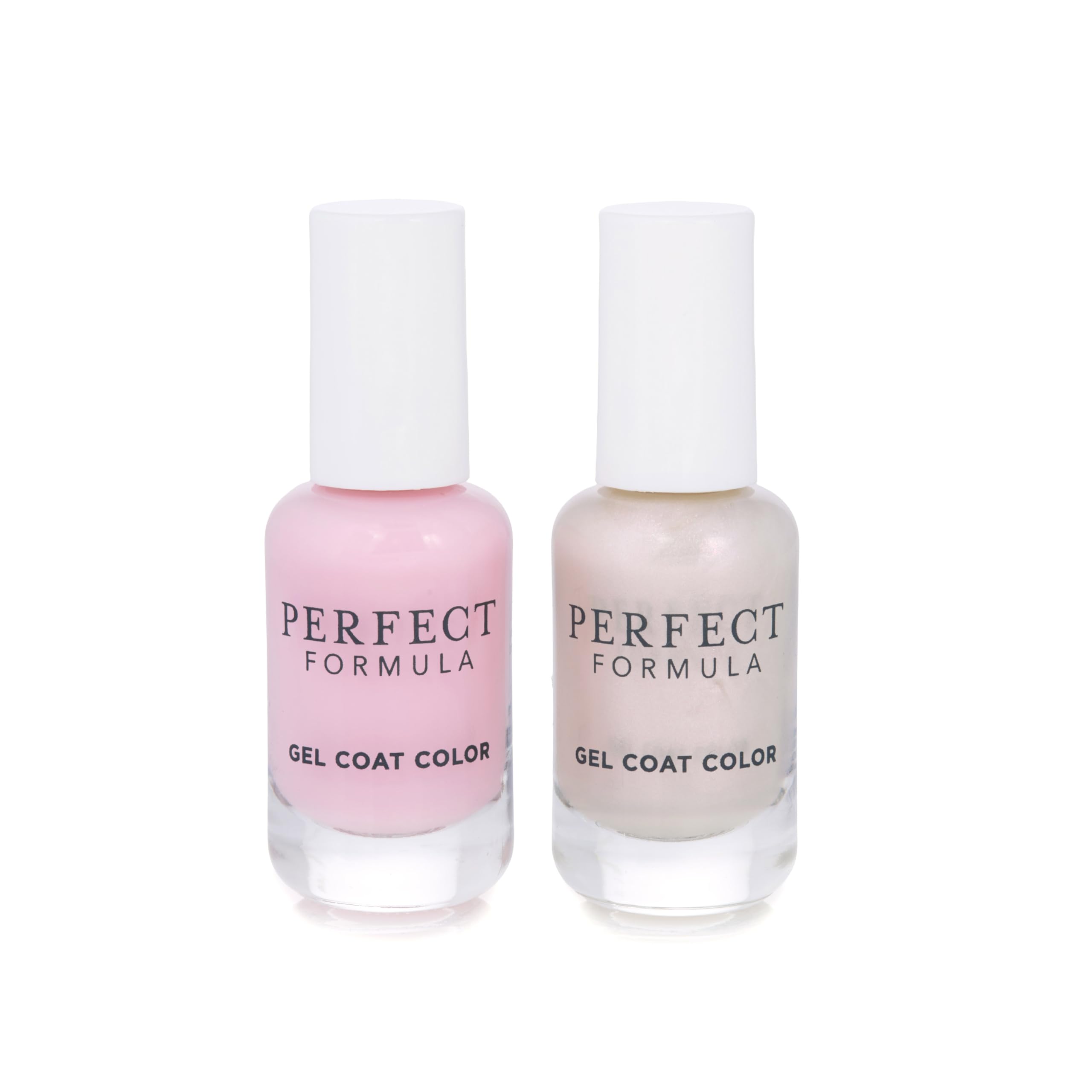 Perfect Formula Gel Coat Color Duo – Fresh Pink & Dazzle - Nail Strengthener & Keratin Repair Treatment, Protein-Rich, Glossy Gel Nail Polish for Damaged Nails, Supports Growth - 2 Piece Set, 0.27 oz